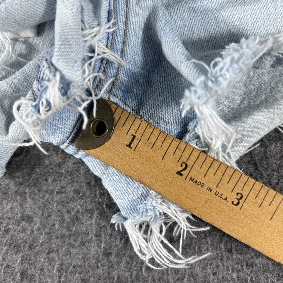 Abercrombie & Fitch Womens The Mom Shorts High Rise Light Wash 26 2" Curve Love - Picture 5 of 7